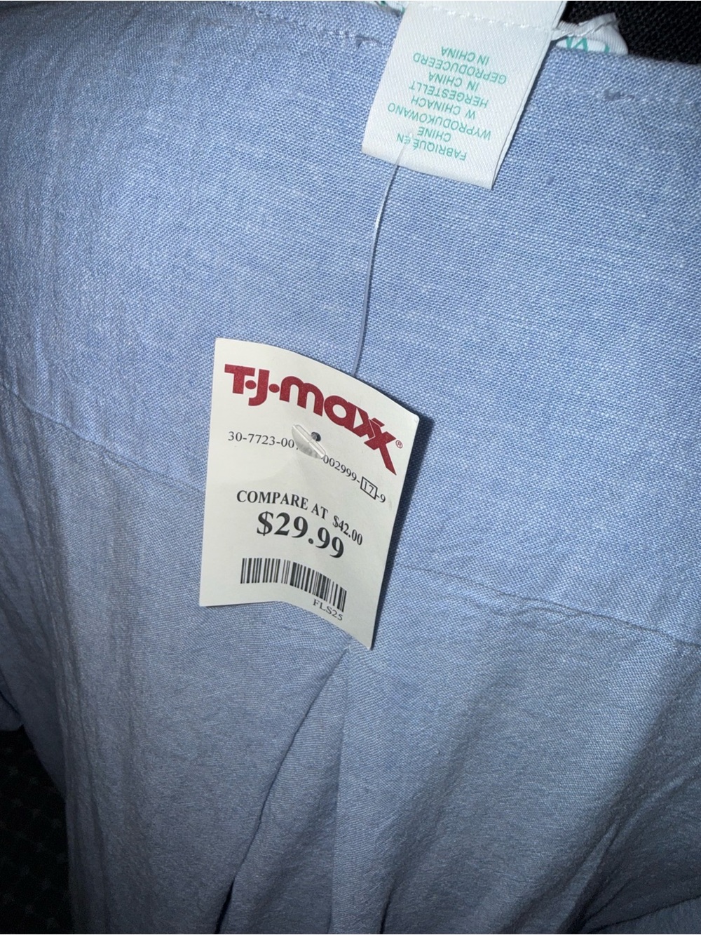 New Cynthia Rowley Pale Blue Linen Dress - Picture 7 of 8